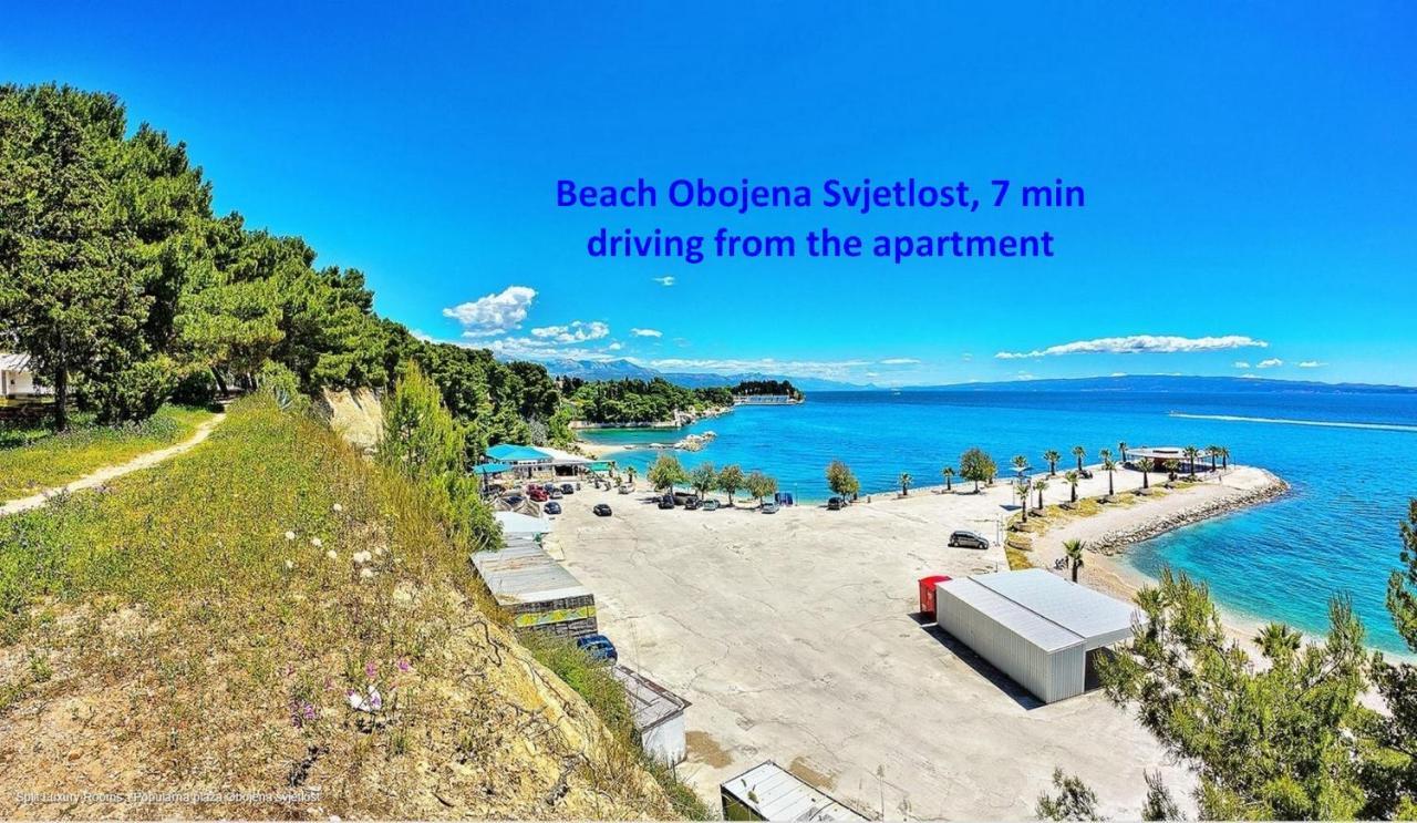 Comfortable Modern Studio With Shaded Patio Split Dış mekan fotoğraf